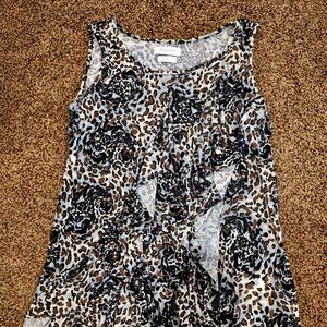 Van Heusen Dress Top with Leopard/Spiral Spots